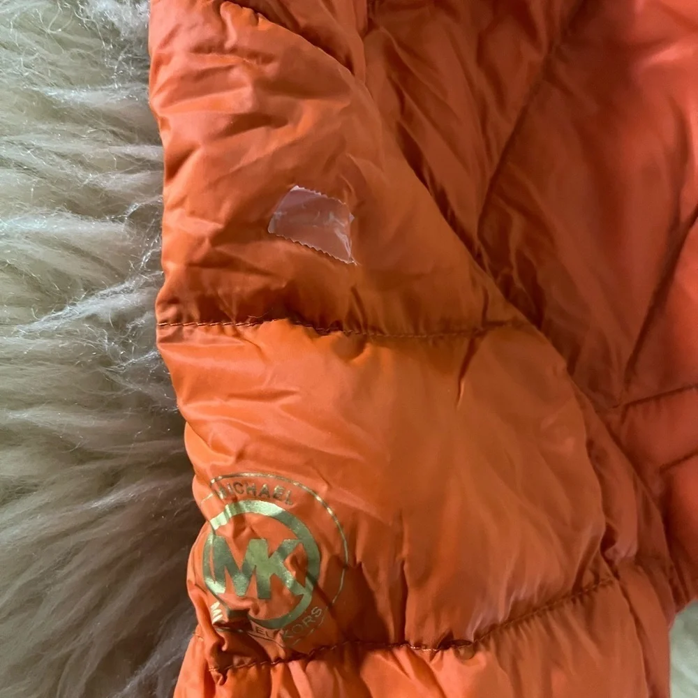 Michael Kors Orange Packable Down Puffer Jacket
